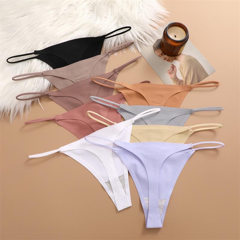 FINETOO Женские бесшовные трусики, нижнее белье без следов для женщин, сексуальное удобное нижнее белье, однотонные трусы