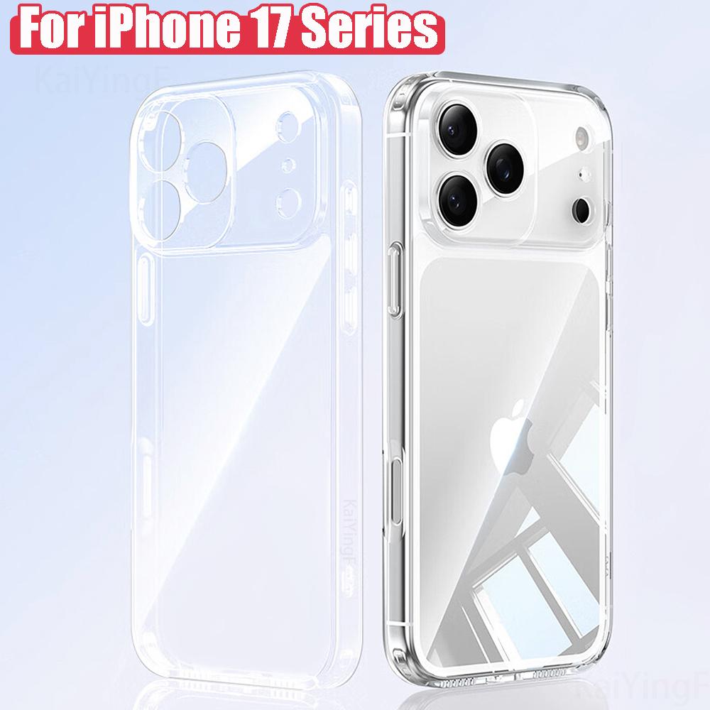 Роскошный прозрачный чехол для телефона iPhone 17 Pro Max Air, мягкий ТПУ, силиконовая задняя крышка, прозрачный чехол