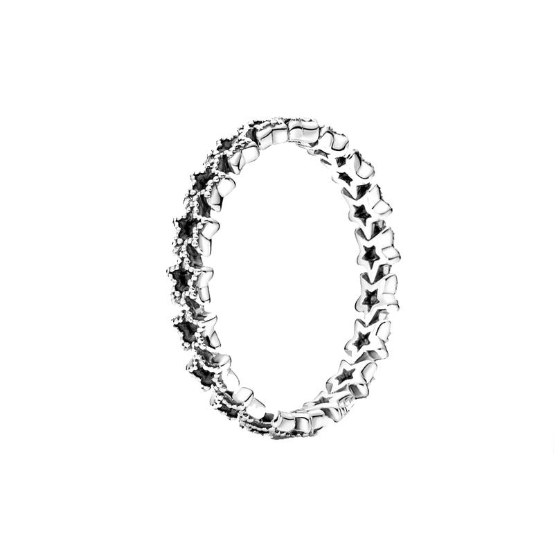 Pandora Asymmetric star ring 925 silver ring women's silver 190029C00