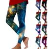 Женские модные облегающие эластичные повседневные брюки для йоги с принтом и эластичной талией