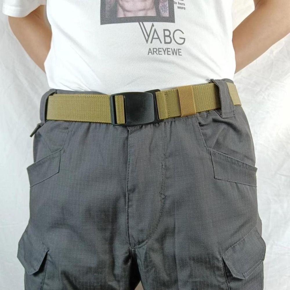 Быстросъемный пластиковый пояс с пряжкой, регулируемый по плетению, модный холщовый ремень