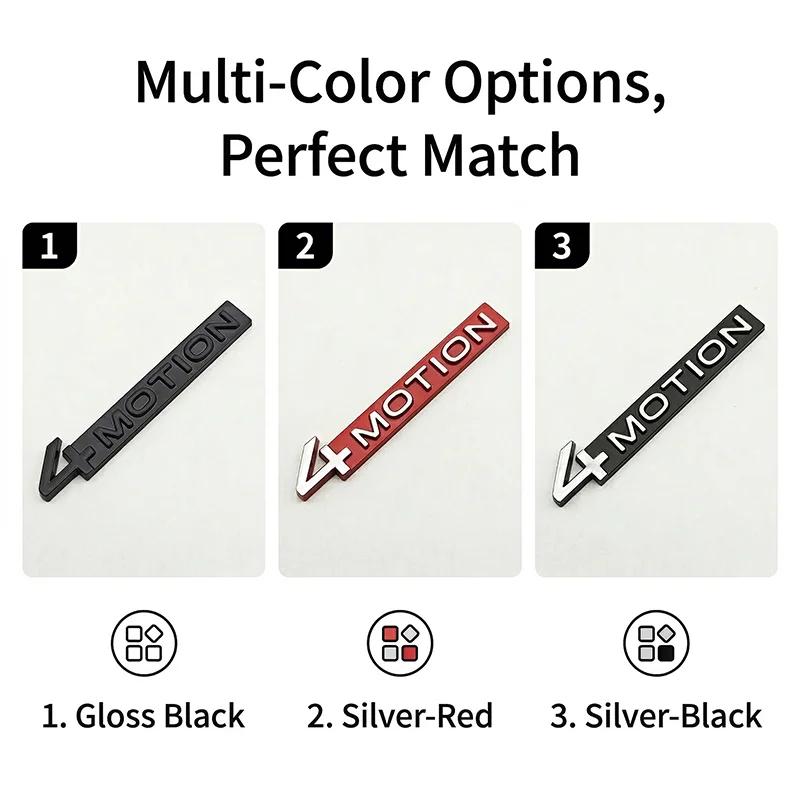 3D Metal 4MOTION Car Rear Trunk Emblem Badge Sticker For VW Volkswagen Golf Passat Tiguan Touareg Auto Styling Accessories LL6
