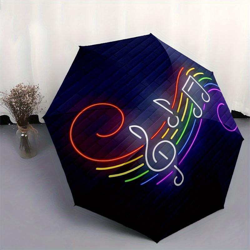 1pc Music Notes Themed High-quality Umbrella,Automatic Opening and Closing Umbrella,Multi-functional Umbrella G0811400
