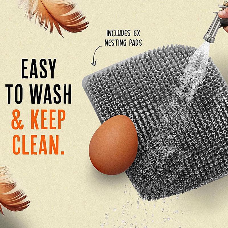 Chicken Nesting Box Pads  (6 PACK) | Washable Plastic Nesting Box Liners | Chicken Bedding, Nesting Pads, Chicken Laying Boxes