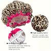 1pc Leopard Print Elastic Shower Caps - Reusable Bathroom Hair Care for Men & Women (Daily Use)