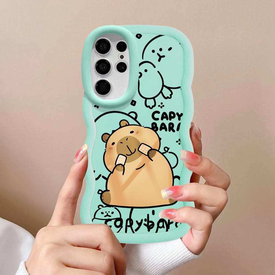 Капибара Милый Крутой Мягкий Чехол для Телефона для Samsung Galaxy S21 S20 FE S23 Plus A25 S24 S22 Ultra S25 A26 A24 A54 A55 A36 A35