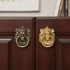 Retro Cabinet Door Knobs Vintage Wardrobe Drawer Pulls Lion Head Knob Brass Handle  Furniture