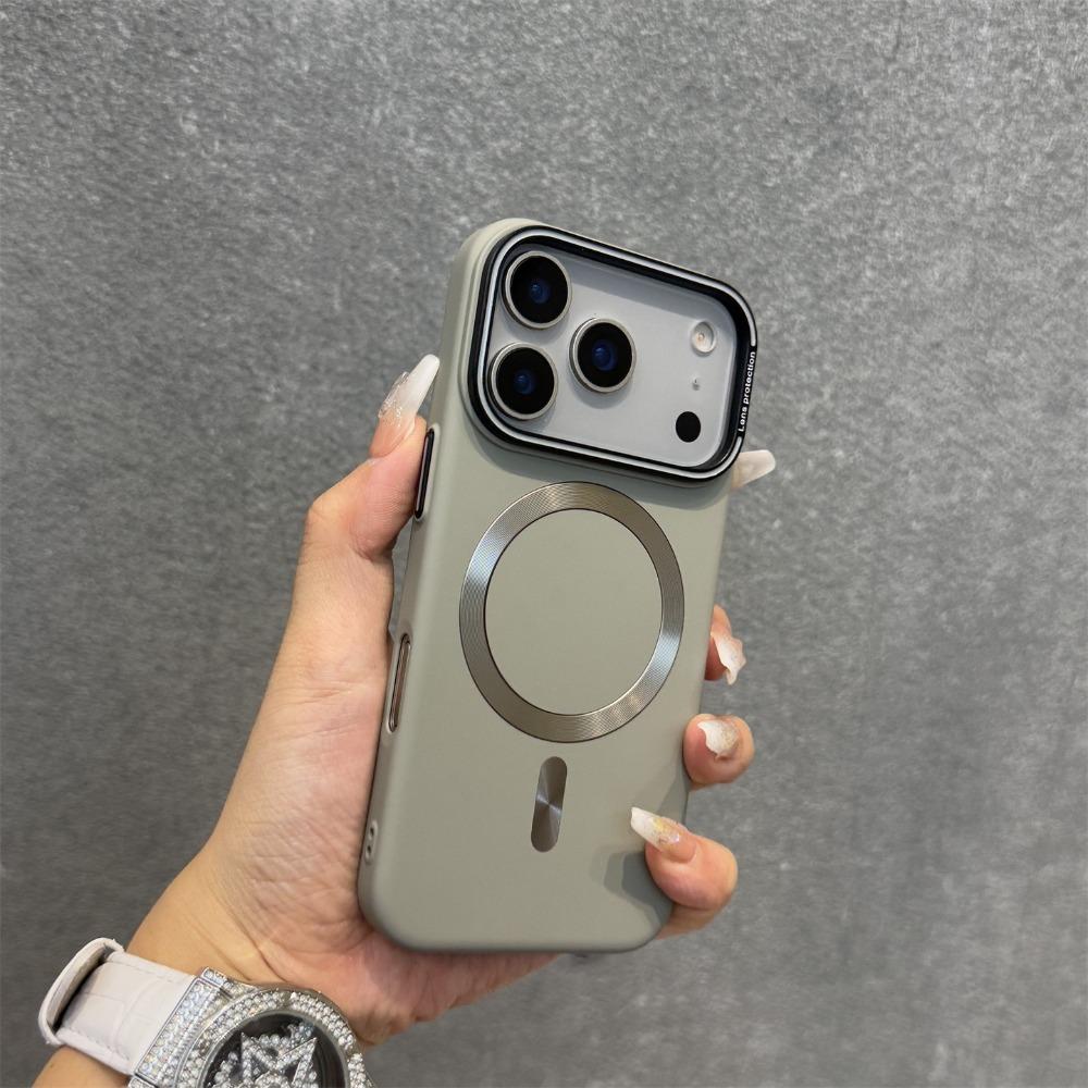 Для Magsafe Матовый Ультратонкий Чехол для iPhone 17 16 15 Pro Max 17 Air 14 Plus 12 13 Магнитная Беспроводная Зарядка Покрытие с Ощущением Кожи