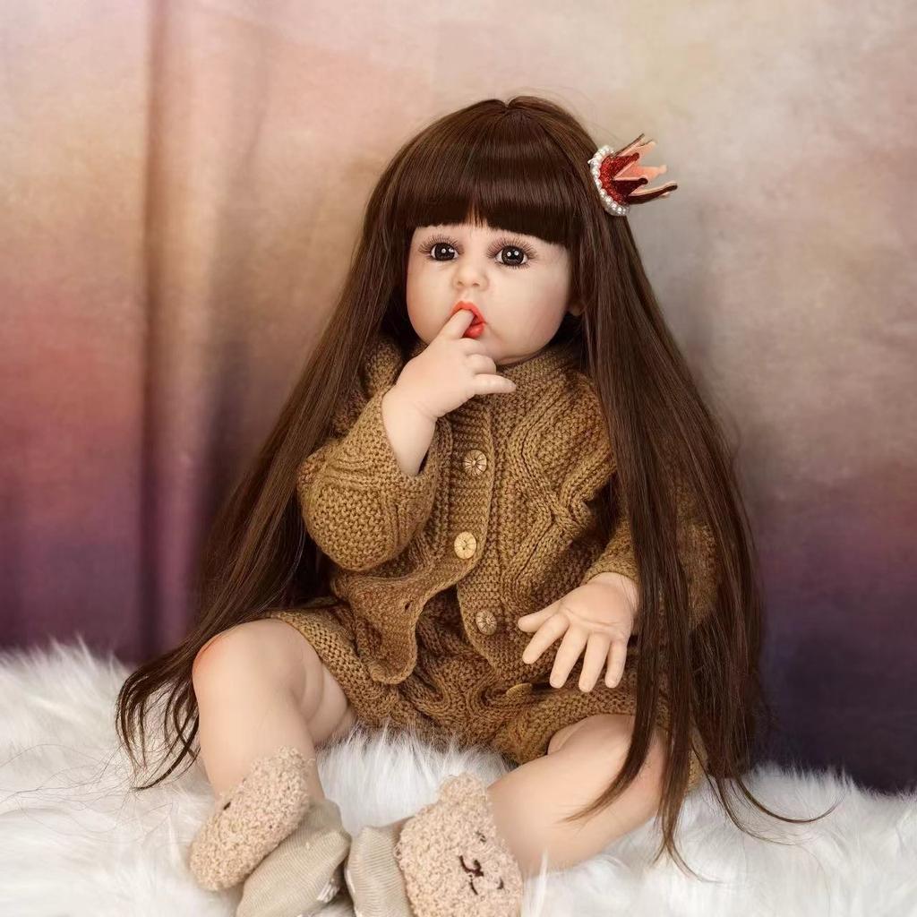 24-дюймовые куклы Reborn, тканевое тело, милые пальчиковые игрушки Bebe Reborn, игрушки для раннего образования, подарки на день рождения для детей