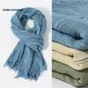 New Men's Striped Scarf with Fringe Autumn Business Long Wraps for Men Retro Classical Shawl/Scarf