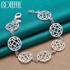 Round Pattern Bracelet Romantic Gift Silver Fashion Jewelry