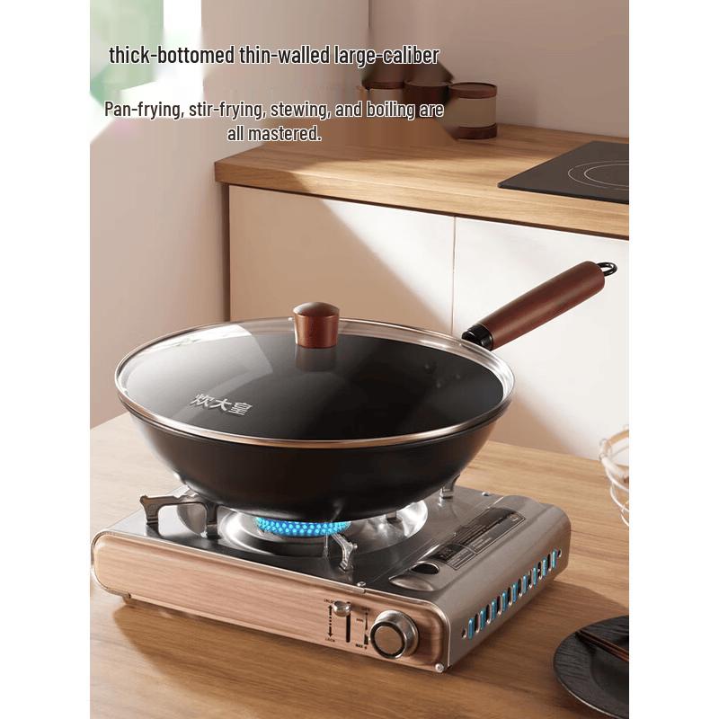 COOKER KING Black Iron II Wrought Iron Wok