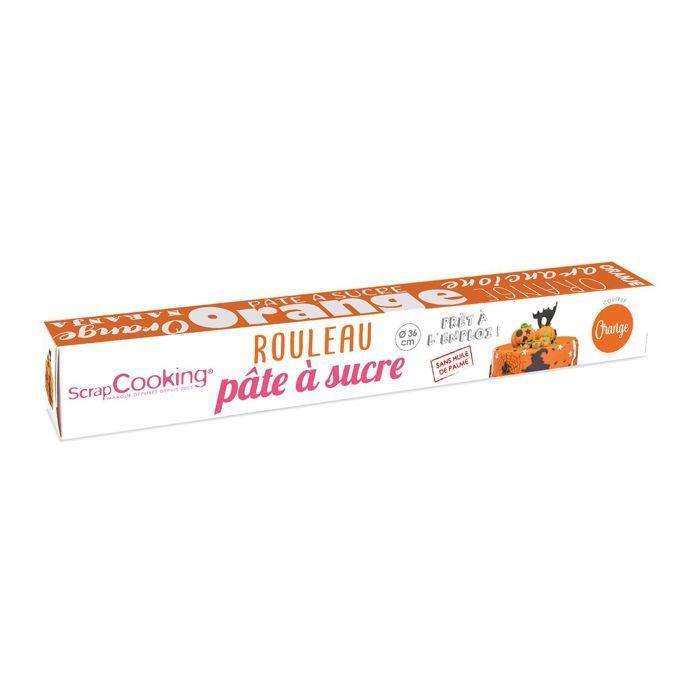 Pâte à sucre en rouleau orange Ø 36 cm - 430 g