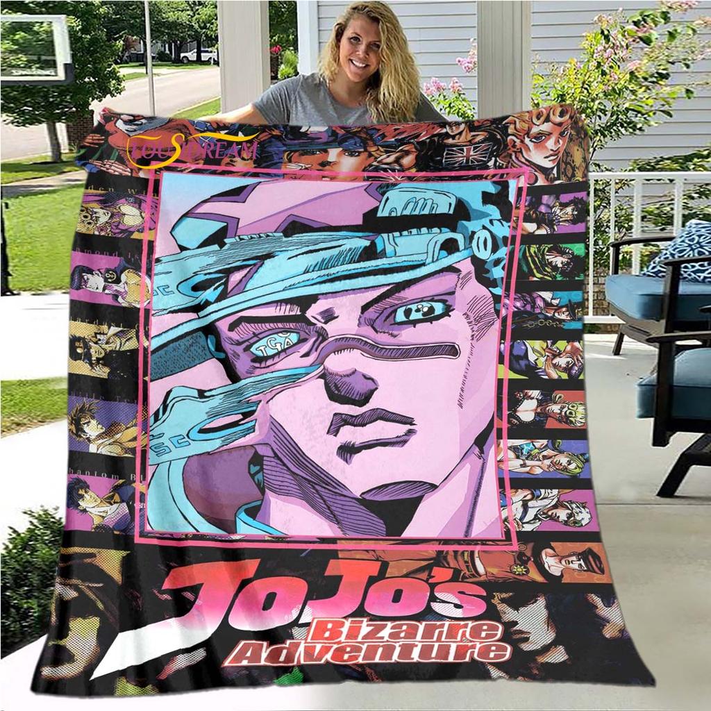Фланелевое одеяло с 3D принтом «Невероятные приключения Джоджо», мягкое покрывало с мультяшным принтом, покрывало для дивана, одеяло