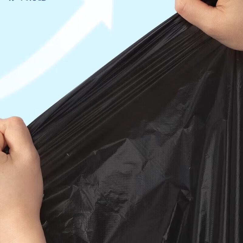 Deli DP741 Heavy-Duty Flat-Top Black Trash Bags