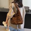 Retro Fashion Leopard Print Tote Bag Autumn and Winter New Fashion Leopard Print Shopping Bag Underarm Bag Simple Casual Shoulder Bag
