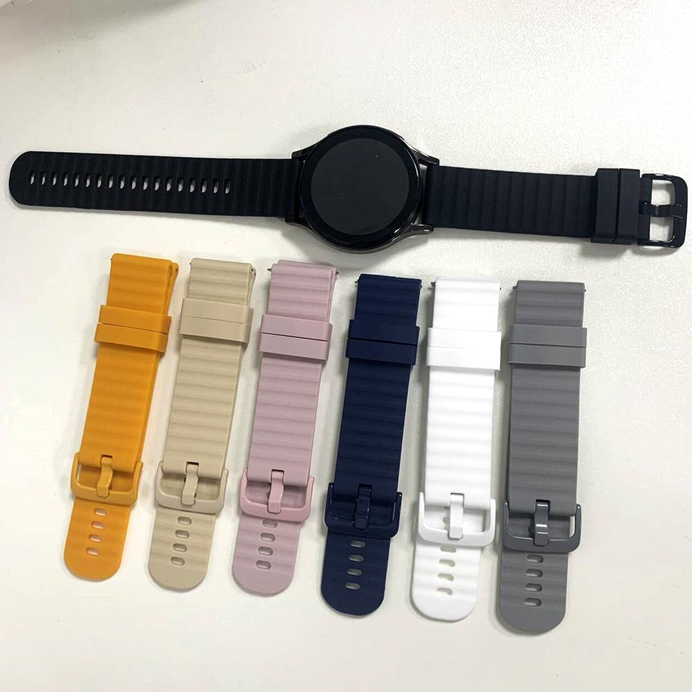 Мягкий ремешок 20 мм 22 мм для часов Huami Amazfit BALANCE 2 Active 2, ремешки для GTR 4 3 Pro/GTS 4 2 mini/Bip 6 5, силиконовый спортивный браслет