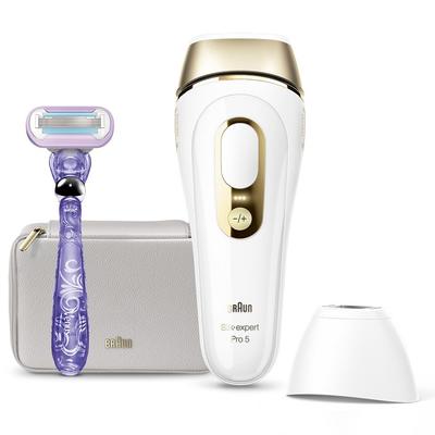 Braun Pro5 PL5158 Премиальное устройство для удаления волос с IPL-лучами для эффективного удаления волос на всем теле, включая VIO, для домашнего использования, автоматическое, компактное, с чехлом для хранения, модель 5-в-1
