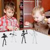 Stickman Ornament Multi-Purpose Action Figure Decor Mysterious Design Stress Relief Toy with Fully Poseable Robot