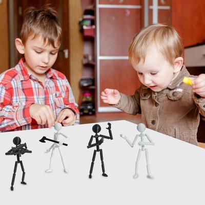 Украшение Stickman, многоцелевая фигурка, декор, таинственный дизайн, игрушка для снятия стресса с полностью подвижным роботом