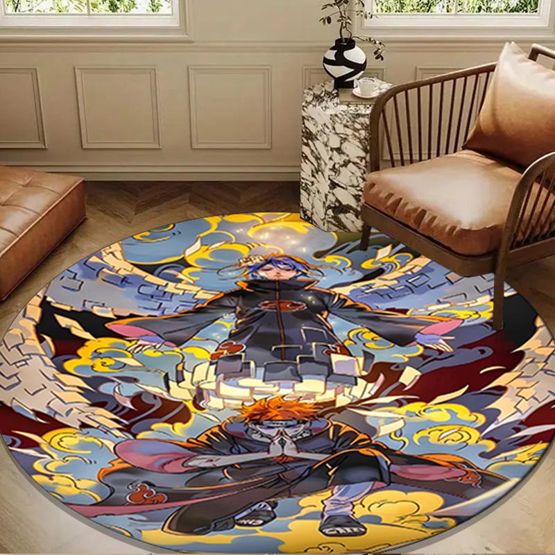 Ninja And Friends Collage Round Rug for Livingroom,Bedroom, Palyroom, Chair Rug, Area rug, Circle Carpet, Large Size Fan Christmas gift