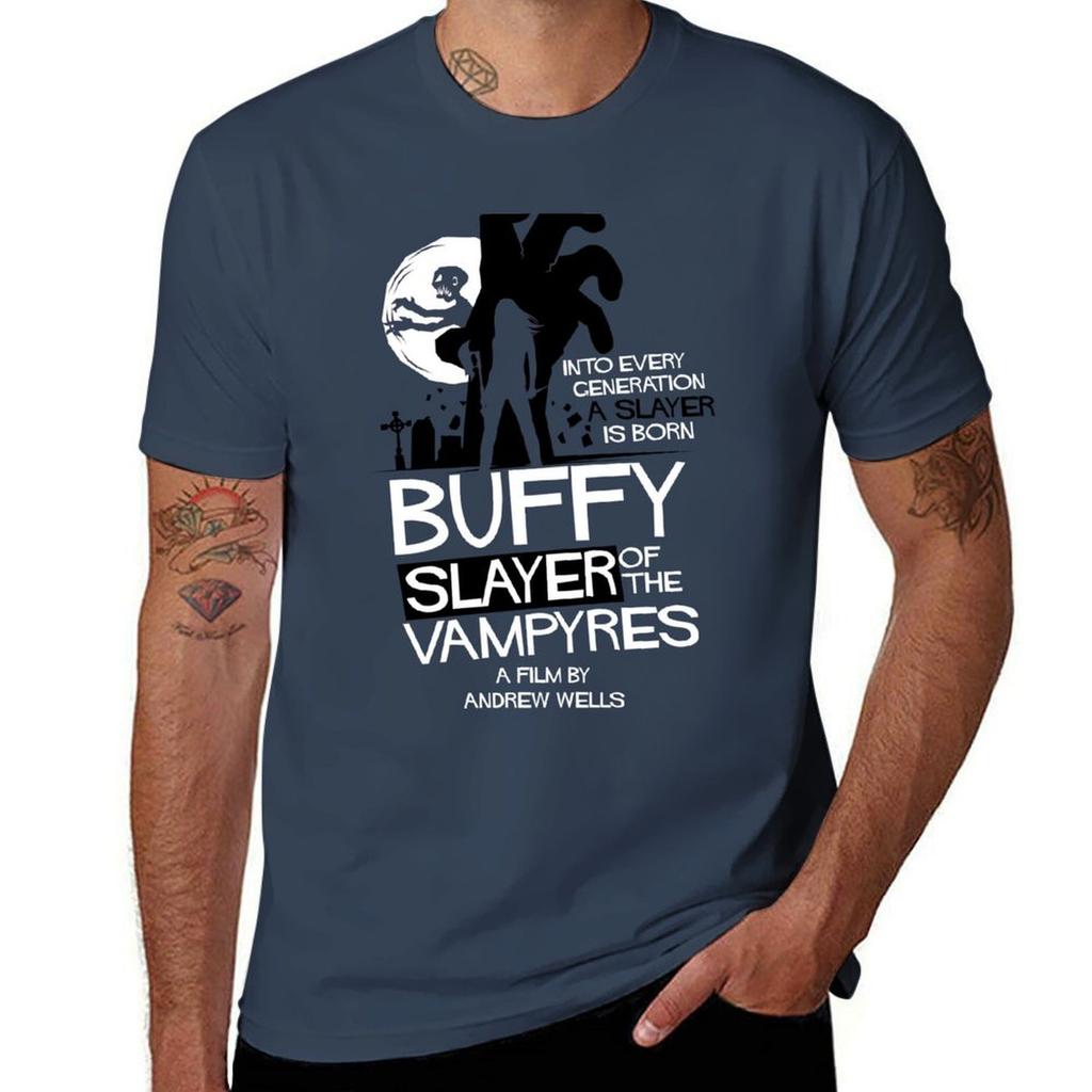 Slayer Of The Vampyres Tshirt Minimalist Plain Crew Neck Tshirt