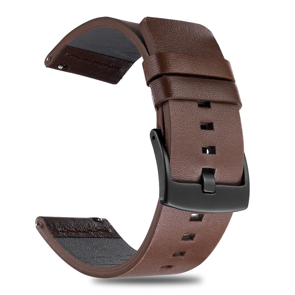 Ремешок для часов из натуральной кожи, универсальный, для Samsung Gear S3/S2, Huawei и др.. Доступно в 20 мм/22 мм, 4 размера