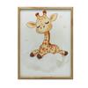 Giraffe On A Cloud - Poster For Children Giraffe On A Cloud - Poster For Children, 30X40 Cm, Light Oak Wooden Frame, Matte Paper 230 Gsm