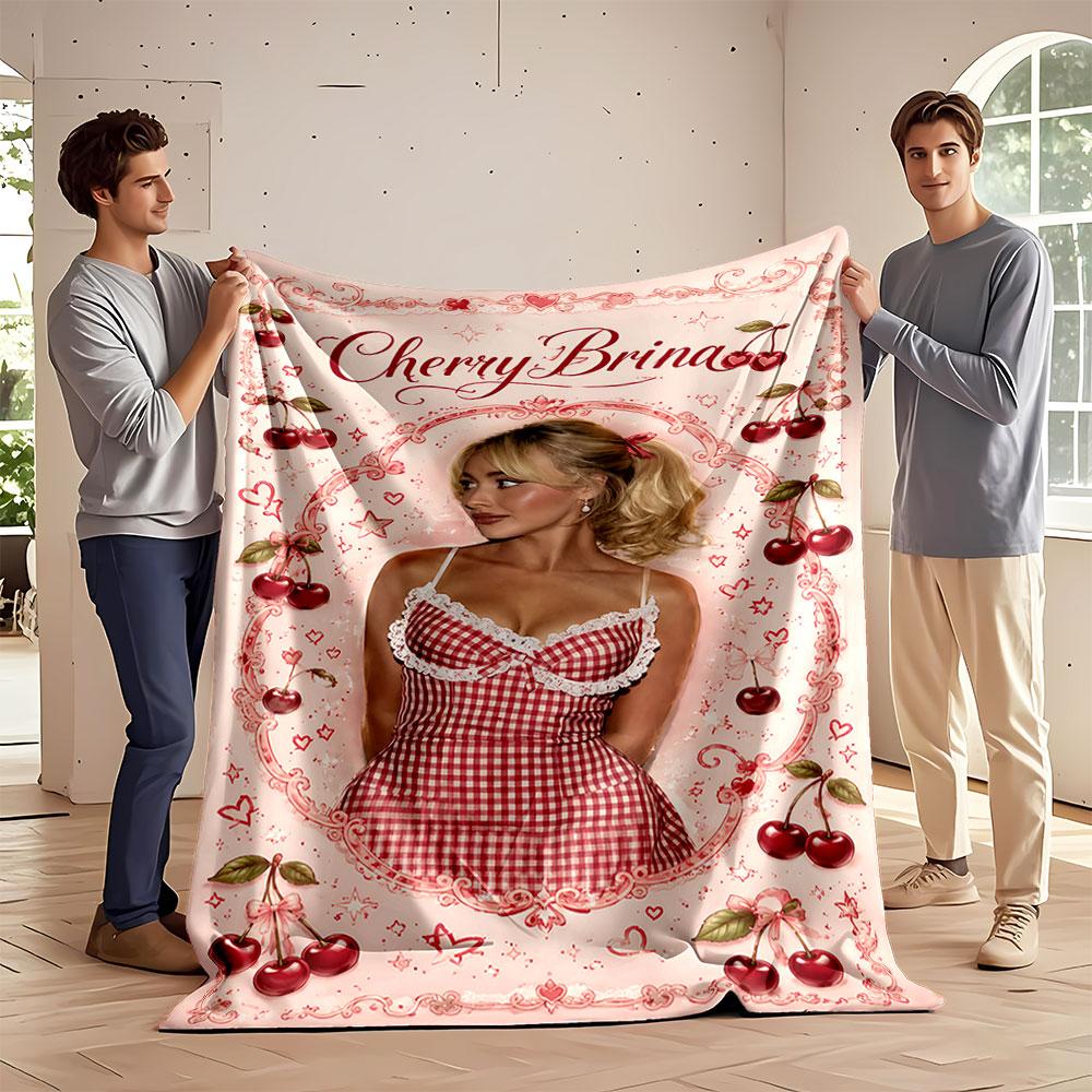 Cherry Brinas Vintage Blanket for all seasons blanket lunch break throw gift