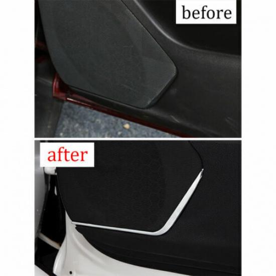Matte Silver ABS Cover Trim Inner Door Speaker Strip For Cadillac XT5 2016-