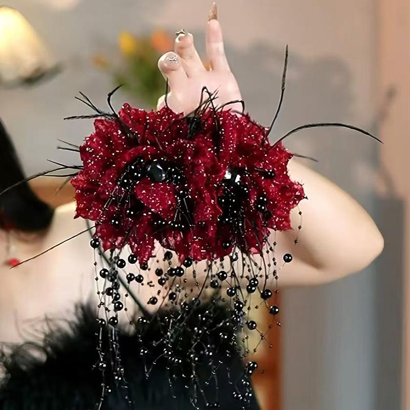 Элегантная сетчатая цветочная заколка для волос для женщин Элегантная заколка-кисточка в виде акулы Модные аксессуары для волос для девочек