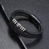 Многослойный плетеный кожаный штабелируемый браслет-манжета Новый готический мужской браслет Винтажный тотемный викингский шарм Кожаные браслеты для мужчины