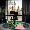 Wicked Printed Round Rug Carpet Chair Rug Area Rug Entryway Doormats,for Office Chair Living Room Bedroom Kitchen Room.