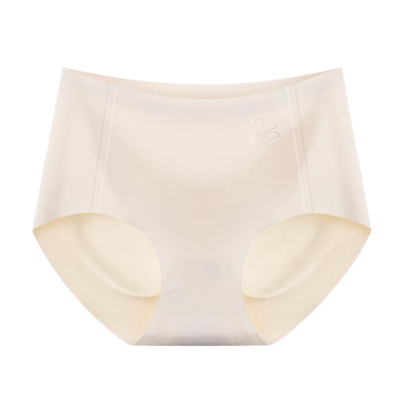 Ледяной шелк Женское нижнее белье Средняя посадка Ледяной шелк 3D Подтягивающие ягодицы Бесшовные хлопковые трусы M-XL