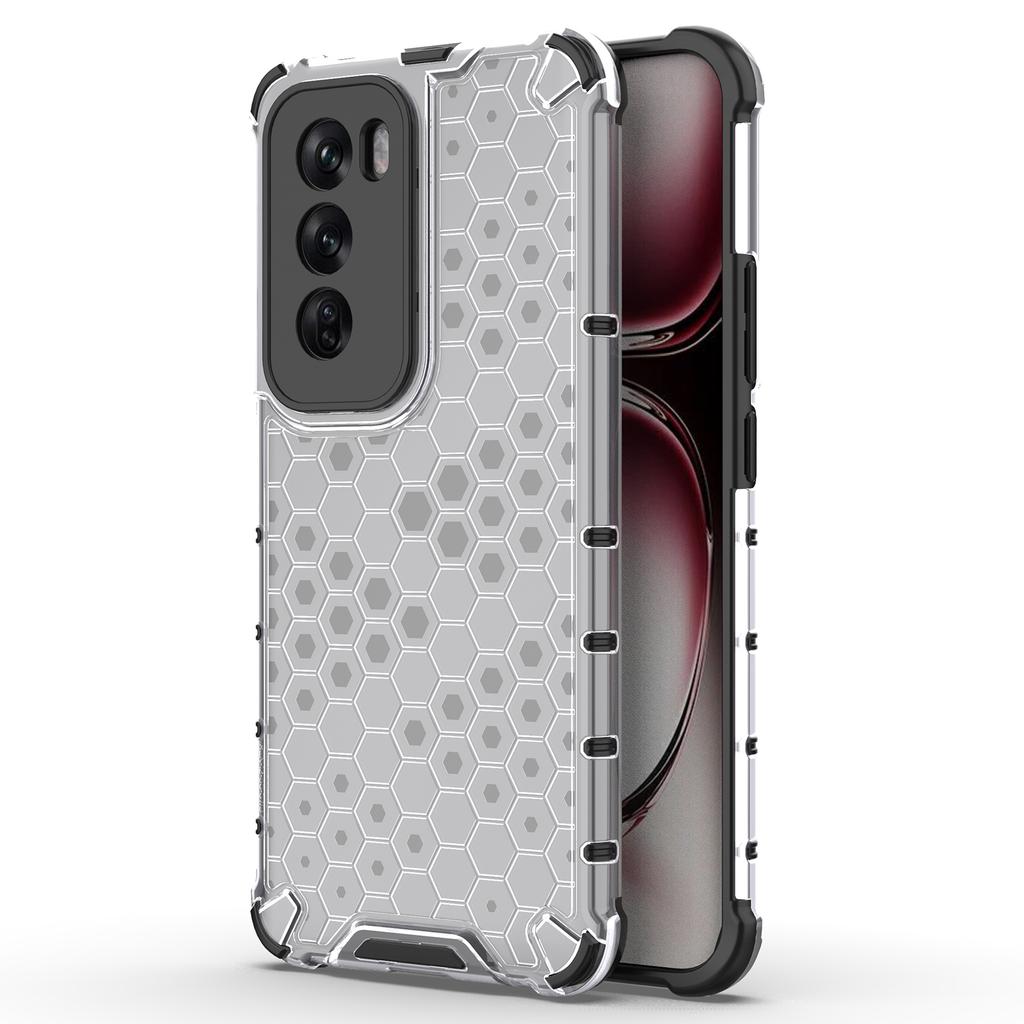 For Oppo Reno12 5G (Global) Case PC+TPU Phone Cover Honeycomb Shape Cushioning Shockproof