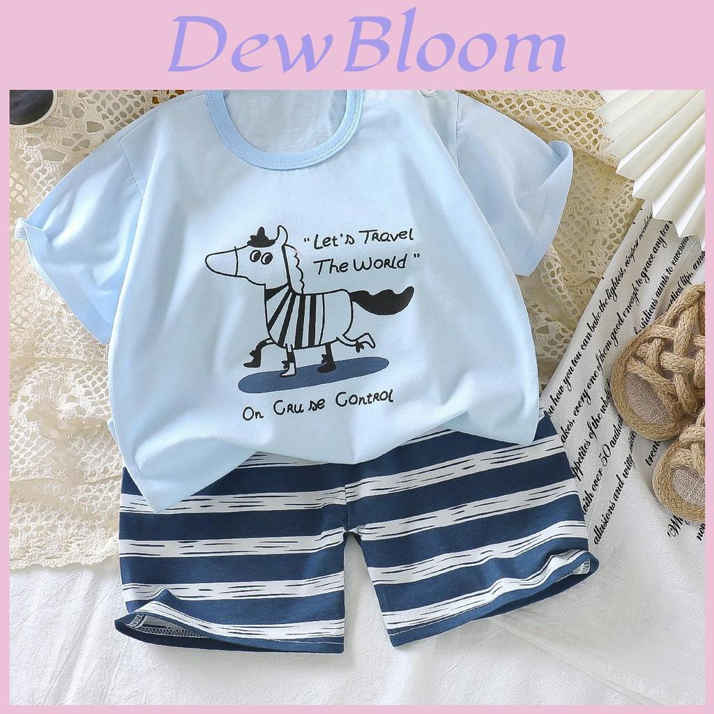 Childrens Summer Cartoon Hoodie And Shorts Set With Soft Cotton For Kids