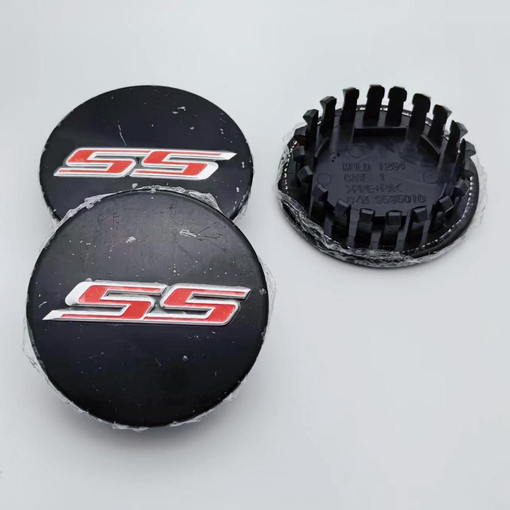 4pcs 65mm SS Logo Emblem Car Wheel Center Caps Wheels Hub Rim Hubcaps Cover Replace Styling Accessories for Chevrolet SS Camaro