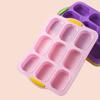 9 Grids Bread Baking Form Non-Stick Silicone Baking Pan Food Grade Bread Loaf Pan  Household Baking