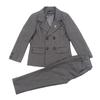 British Style Double-Breasted Boys' Three-Piece Striped Suit Set for Spring and Autumn