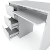 White Computer Desk 3 Drawers 90 CM School Gaming Furniture