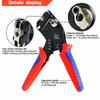 Ferrule Crimping Tool Kit, Hexagonal Ferrule Crimper Self-Adjustable Ratchet Wire Crimper Plier  AWG 30-5