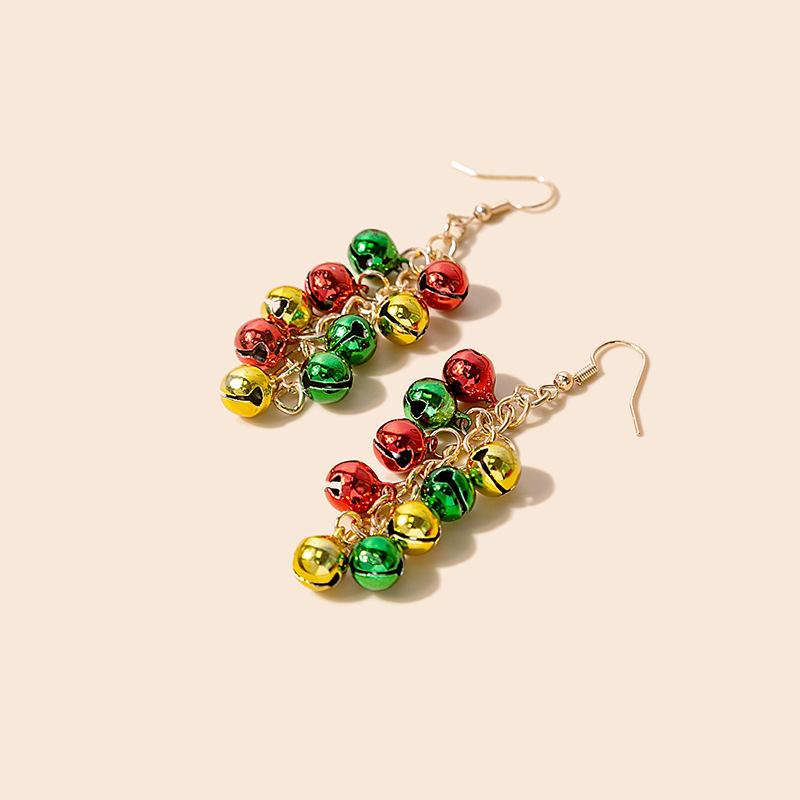 2022 Christmas Series Color Matching Bell Earrings Holiday Earrings Women
