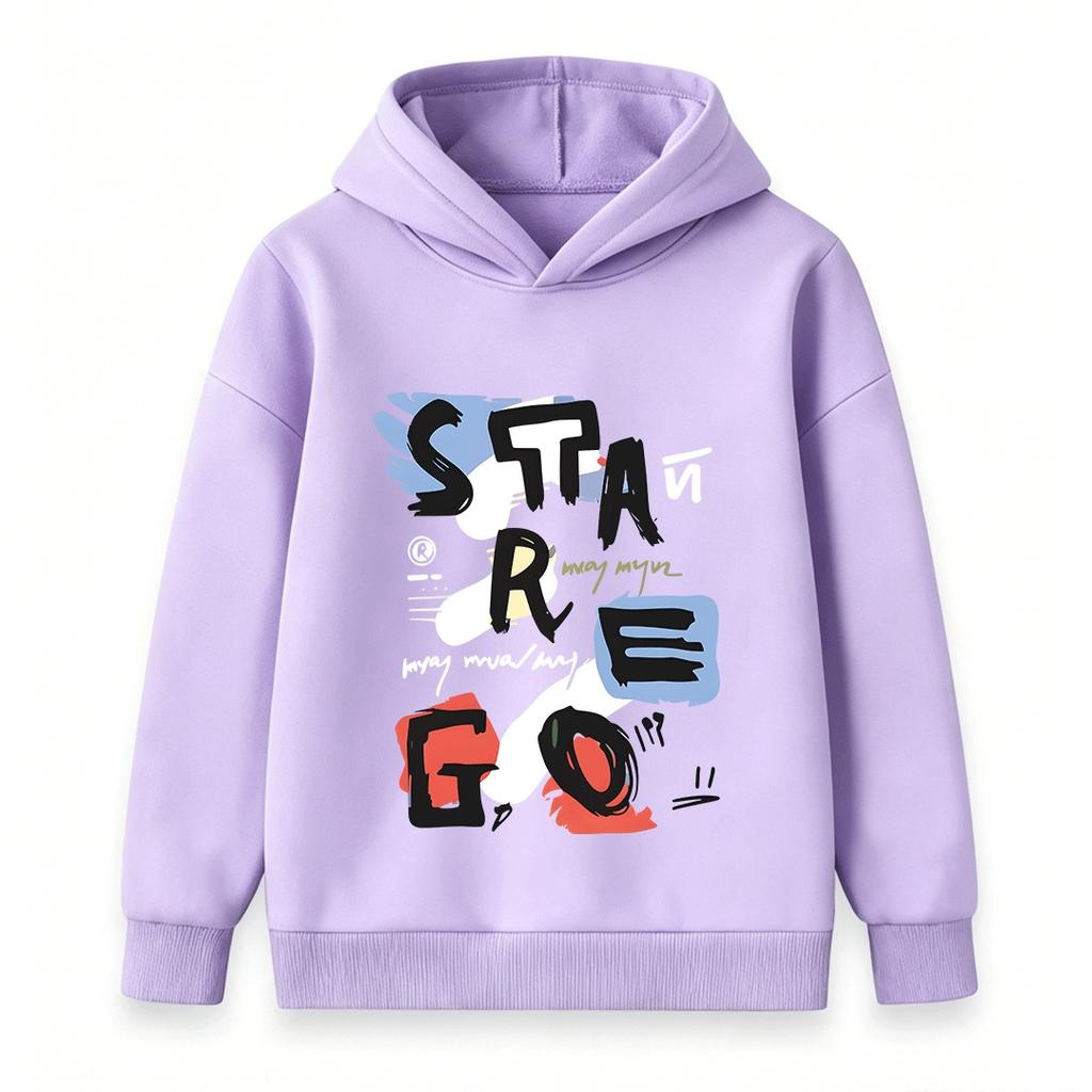Kids Boys Girls 100% Cotton Crew Neck Short Sleeve T-Shirt, Stylish Stare Go Graffiti Print Casual Soft Breathable Tee for Daily Wear Summer Active To