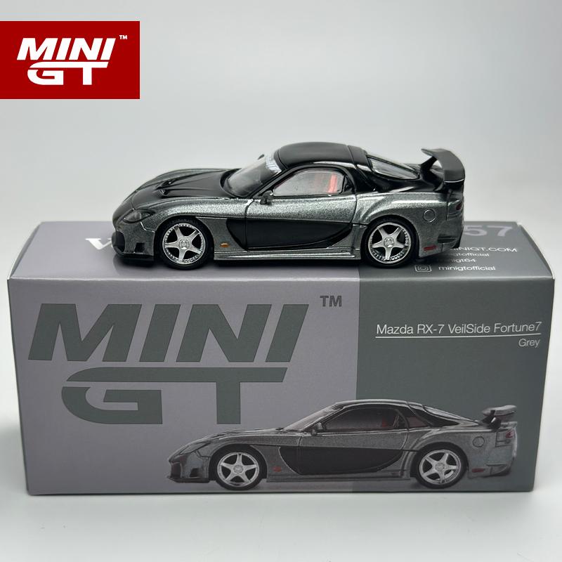 МИНИГТ 1:64 Mazda RX-7 VeilSide Fortune Серый литой диск Модель автомобиля 1057