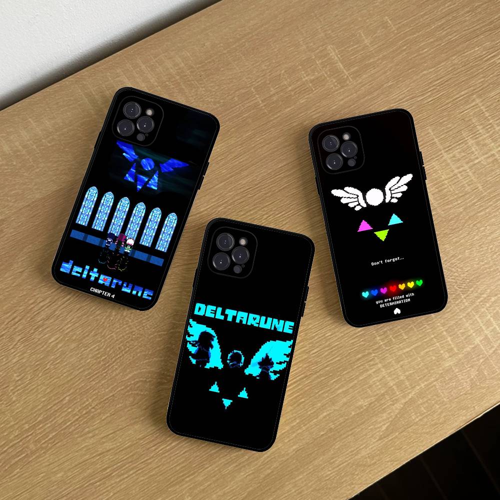 Чехол для телефона D-Deltarune Ralsei для iPhone 17 16 15 14 13 12 11 Pro Max Plus Черный корпус