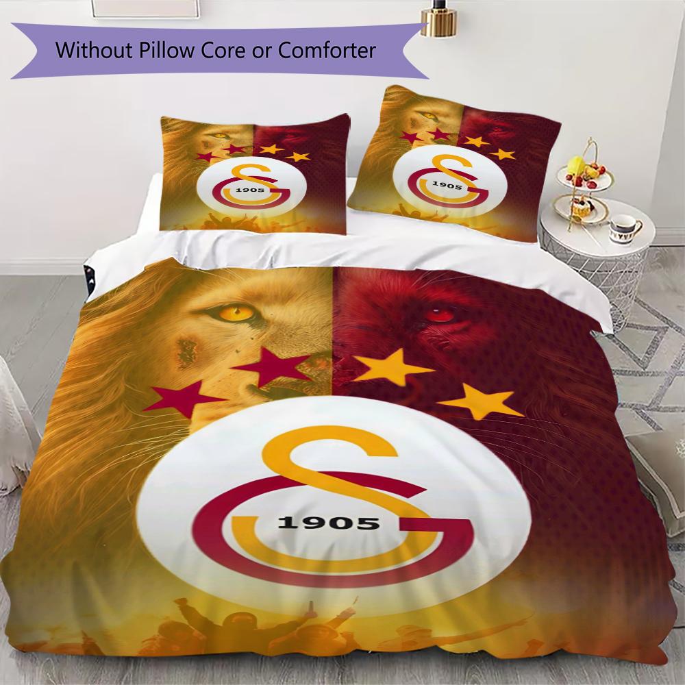 Galatasaray Pattern Bedding uilt Set uilt Cover Pillowcase Home Decoration Birthday Gift (1 * duvet cover + 2 * pillowcase without core)56