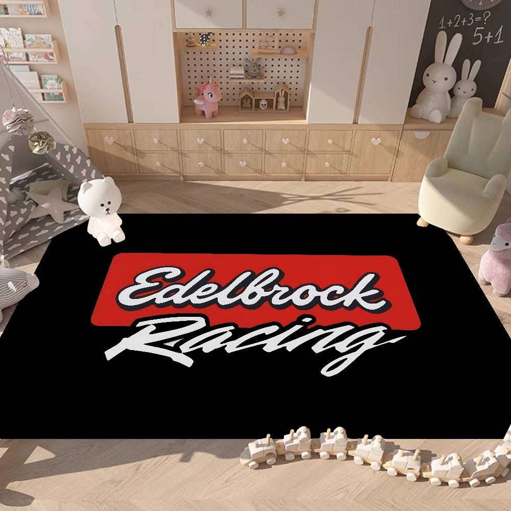 Racing Car Edelbrocks Room Mats Retro Multiple Choice Living Room Kitchen Rug Non-Slip Welcome Rug