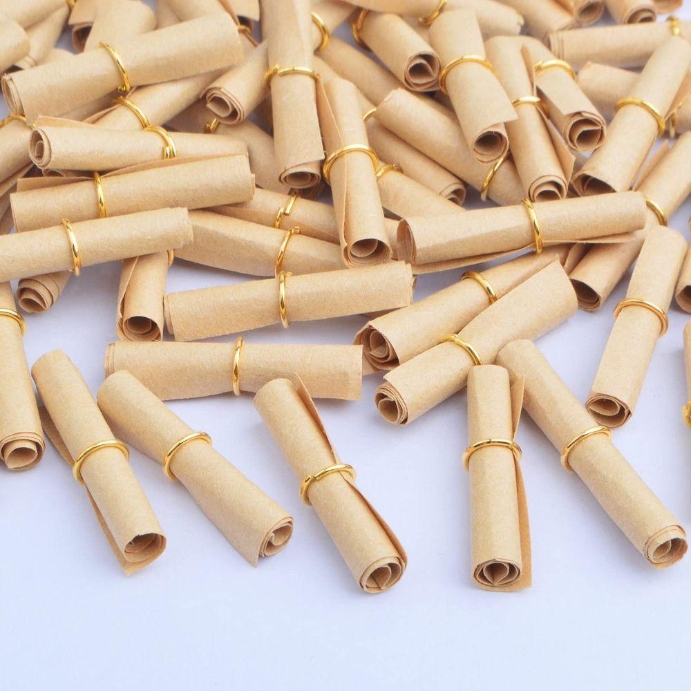100pcs Paper Mini Scrolls Vintage Lucky Scroll Lucky Scroll Paper Vintage Scrolls Birthday