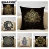 Mandala Sofa Decorative Throw Pillow Case, Hamsa Cushion Cover, Home Living Room Pillow Cover, 45x45cm
