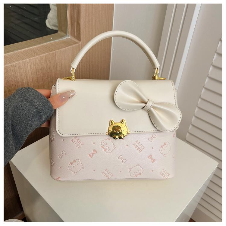 2026 Женская сумка через плечо в корейском стиле с милым замком-кошкой